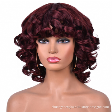 Wholesale good quality hair wig  and high fiber wigs wholesale hot selling straight multi color red black synthetic wig